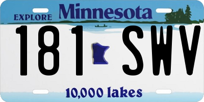 MN license plate 181SWV