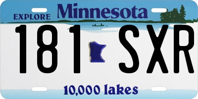 MN license plate 181SXR