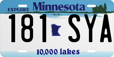 MN license plate 181SYA