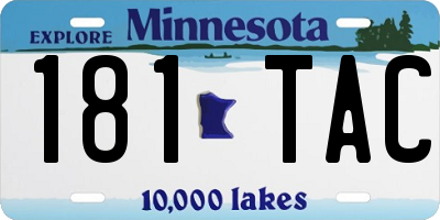 MN license plate 181TAC