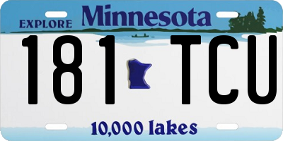 MN license plate 181TCU
