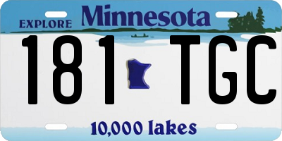 MN license plate 181TGC
