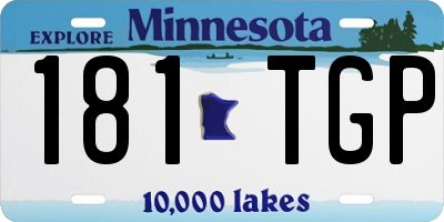 MN license plate 181TGP