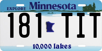 MN license plate 181TIT