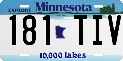 MN license plate 181TIV