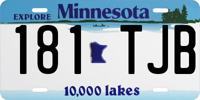 MN license plate 181TJB