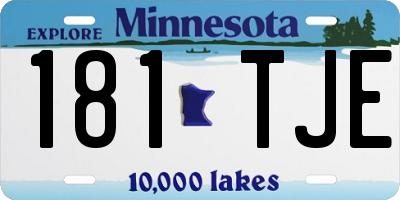 MN license plate 181TJE