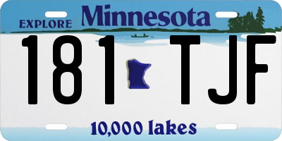 MN license plate 181TJF