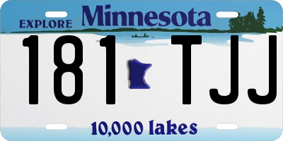 MN license plate 181TJJ