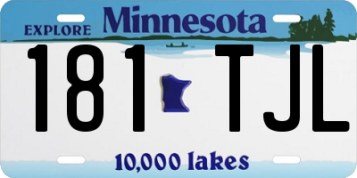 MN license plate 181TJL