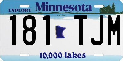 MN license plate 181TJM