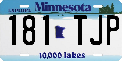 MN license plate 181TJP