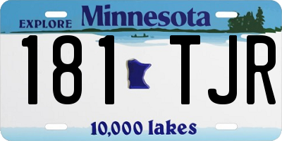 MN license plate 181TJR