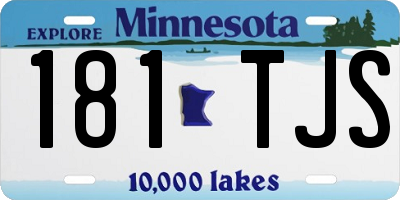MN license plate 181TJS