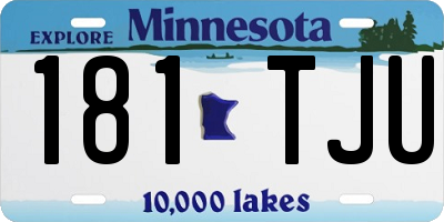 MN license plate 181TJU