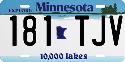 MN license plate 181TJV