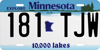 MN license plate 181TJW