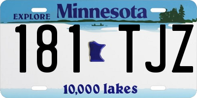 MN license plate 181TJZ