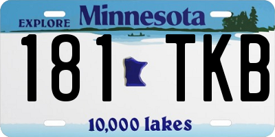 MN license plate 181TKB