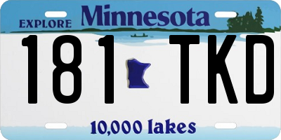 MN license plate 181TKD