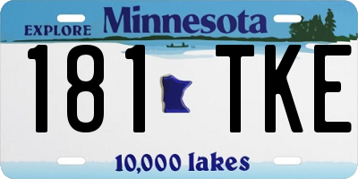 MN license plate 181TKE