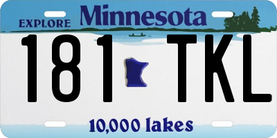 MN license plate 181TKL