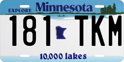 MN license plate 181TKM