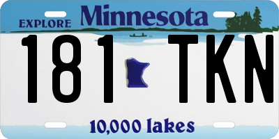 MN license plate 181TKN