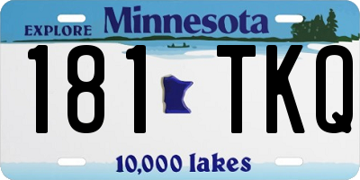 MN license plate 181TKQ