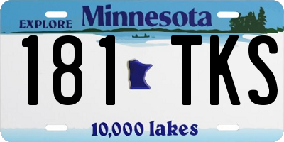 MN license plate 181TKS