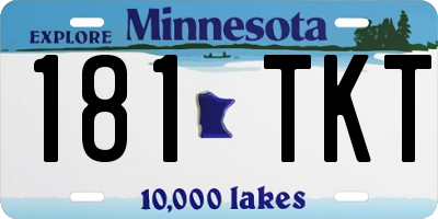MN license plate 181TKT