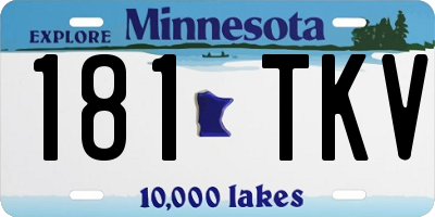 MN license plate 181TKV