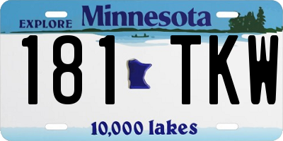 MN license plate 181TKW