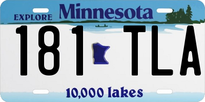 MN license plate 181TLA