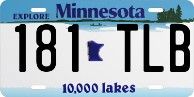 MN license plate 181TLB