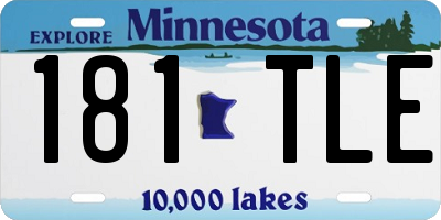 MN license plate 181TLE