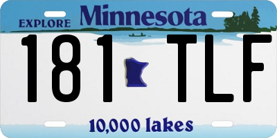 MN license plate 181TLF