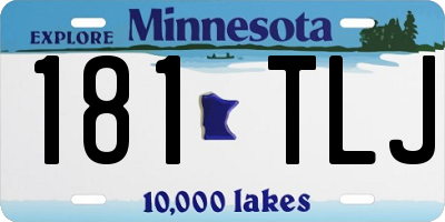 MN license plate 181TLJ