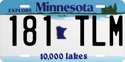 MN license plate 181TLM