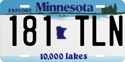 MN license plate 181TLN