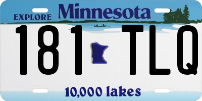 MN license plate 181TLQ