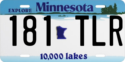 MN license plate 181TLR