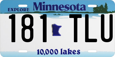 MN license plate 181TLU