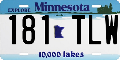 MN license plate 181TLW