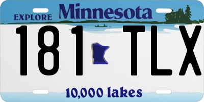 MN license plate 181TLX