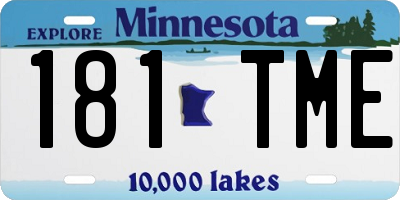 MN license plate 181TME