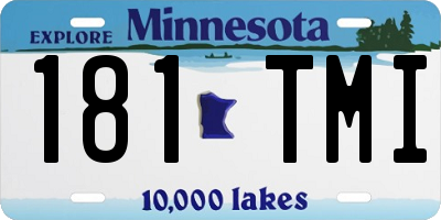 MN license plate 181TMI