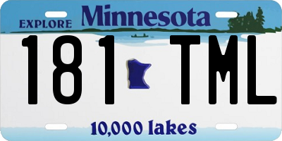 MN license plate 181TML