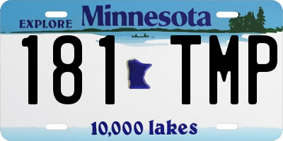 MN license plate 181TMP