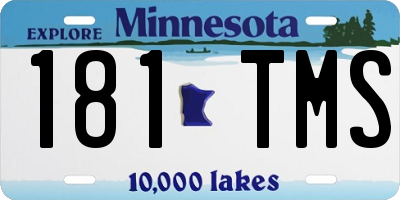 MN license plate 181TMS
